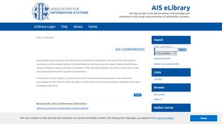 
                            8. AIS Conferences | Association for Information Systems Research | AIS ...