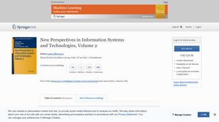 
                            9. AISC 276 - New Perspectives in Information Systems ... - Springer Link