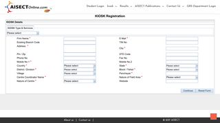 
                            7. AISECT - KIOSK Registration