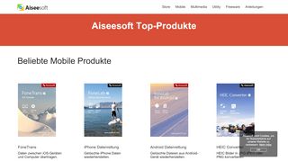 
                            2. Aiseesoft Top-Produkte für Windows und Mac