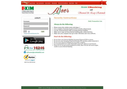 
                            1. AISER - EXIM IBanking - EXIM Bank