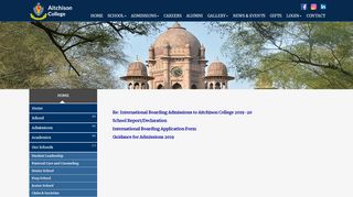 
                            7. Aitchison College:- Application Form