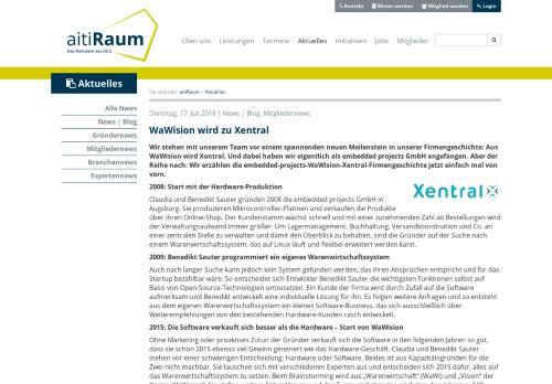 
                            13. aitiRaum - WaWision wird zu Xentral