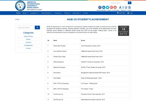 
                            8. AIUB CS Student's Achievement | American International University ...