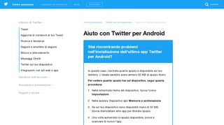 
                            7. Aiuto con Twitter per Android - Twitter support