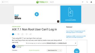 
                            6. AIX 7.1 Non Root User Can't Log in - Toolbox