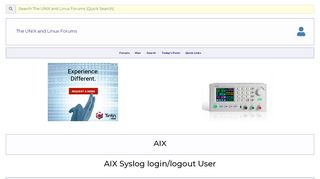 
                            11. AIX Syslog login/logout User - Unix.com