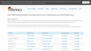 
                            2. AIXPRO Webhosting für Online-Shop und CMS-Systeme