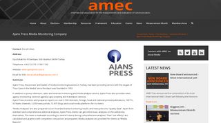
                            11. Ajans Press Media Monitoring Company - AMEC