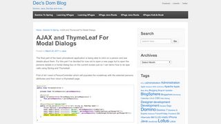 
                            11. AJAX and ThymeLeaf For Modal Dialogs | Dec's Dom Blog