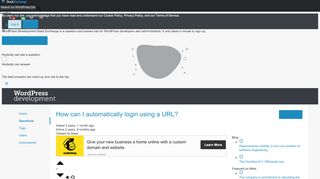 
                            3. ajax - How can I automatically login using a URL? - WordPress ...