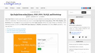 
                            2. Ajax login form using jQuery, PHP, PDO, MySQL and Bootstrap ...