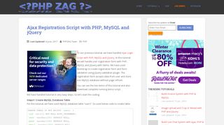 
                            3. Ajax Registration Script with PHP, MySQL and jQuery - PHPZAG