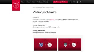 
                            4. Ajax Tickets Verkoopschema's | Bekijk de Ajax kaartverkoop van dit ...