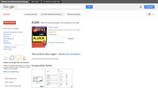 
                            7. AJAX: Web-2.0-Anwendungen mit JavaScript und XML - Google Books-Ergebnisseite