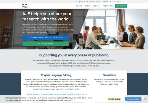 
                            8. AJE: English Editing and Author Services for Research Publication ...