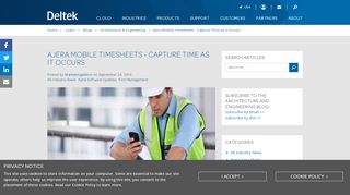 
                            1. Ajera Mobile Timesheets - Capture Time as it Occurs | Deltek