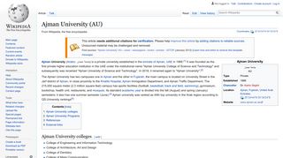 
                            6. Ajman University (AU) - Wikipedia