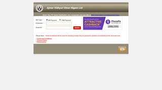 
                            4. Ajmer Vidhyut Vitran Nigam Ltd - BillDesk