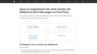 
                            13. Ajout ou suppression de votre numéro de téléphone ... - Apple Support