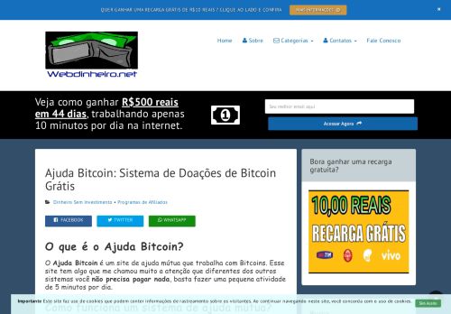 
                            1. Ajuda Bitcoin | Sistema de Ajuda Mútua Sem Investimento