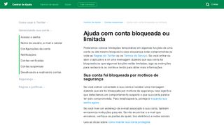 
                            5. Ajuda com conta bloqueada ou limitada