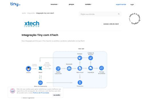 
                            12. Ajuda do Tiny para Integração XTech