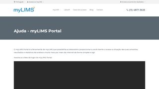 
                            3. Ajuda - myLIMS Portal