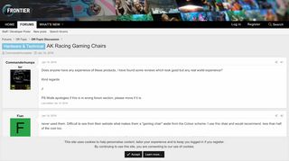 
                            11. AK Racing Gaming Chairs - Frontier Forums - Frontier Developments