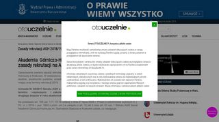 
                            9. Akademia Górniczo-Hutnicza w Krakowie rekrutacja 2018 - zasady ...