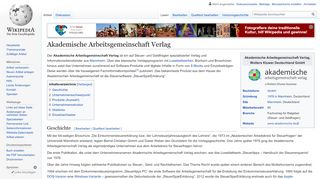 
                            7. Akademische Arbeitsgemeinschaft Verlag – Wikipedia