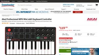 
                            7. Akai Professional MPK Mini mkII Keyboard Controller | Sweetwater