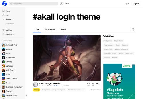 
                            10. Akali Login Theme on Coub