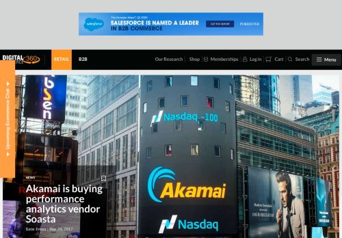 
                            12. Akamai is buying performance analytics vendor Soasta