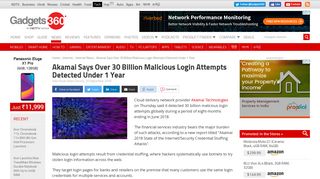 
                            11. Akamai Says Over 30 Billion Malicious Login Attempts Detected Under ...