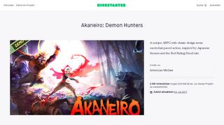 
                            5. Akaneiro: Demon Hunters by American McGee — Kickstarter