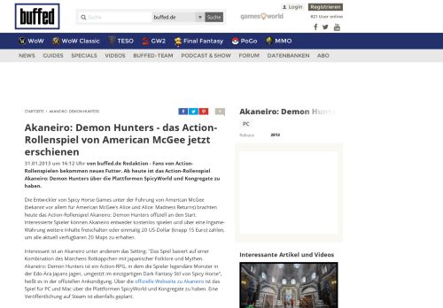 
                            11. Akaneiro: Demon Hunters - das Action-Rollenspiel von American ...