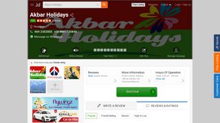 
                            9. Akbar Holidays, Ravipuram - Travel Agents in Ernakulam - Justdial