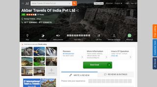 
                            10. Akbar Travels Of India Pvt Ltd, Bairagi Patteda - Ticketing ...