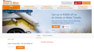 
                            9. Akbar Travels Offer - Get upto ₹1000 off - ICICI Bank