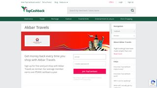 
                            6. Akbar Travels Offers, Cashback & Coupons | TopCashback