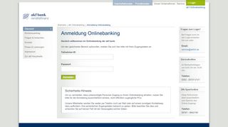 
                            4. akf bank GmbH & Co KG: Anmeldung Onlinebanking