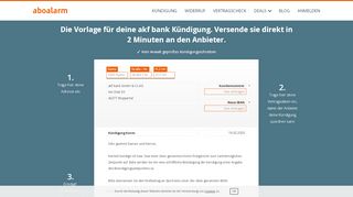 
                            13. akf bank online kündigen | geprüfte Vorlage - Aboalarm