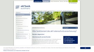 
                            9. akf ratenschutzversicherung« für Kfz-Händler und Hersteller - AKF Bank