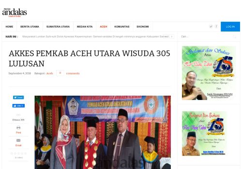 
                            10. Akkes Pemkab Aceh Utara Wisuda 305 Lulusan - Harian Andalas