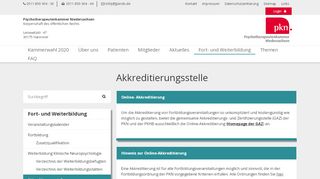 
                            4. Akkreditierungsstelle - Psychotherapeutenkammer Niedersachsen