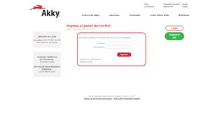 
                            1. Akky :: Ingreso al panel de control