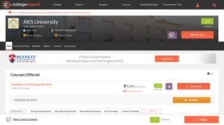 
                            5. AKS University, Satna - Courses, Fees, Reviews | CollegeSearch