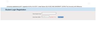 
                            2. AKS University :Student Self Login Creation.