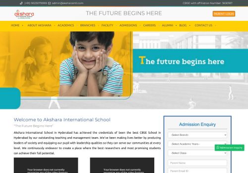 
                            3. Akshara International School: Best International School in Hyderabad ...